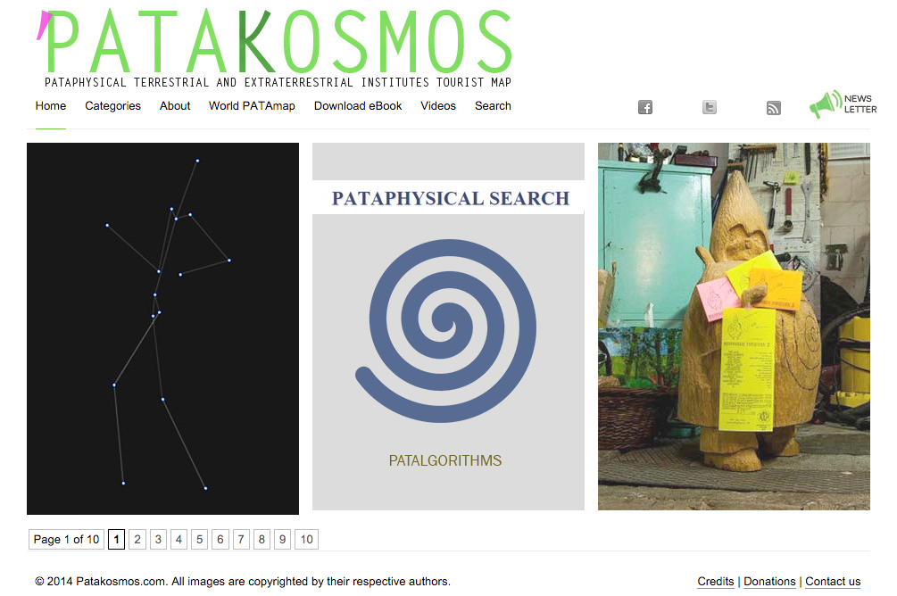 Screenshot of patakosmos.com in 2014